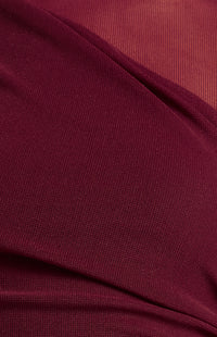 Rosemarie Sheer Long Sleeve - Dark Wine