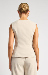 Arella Vest - Oyster