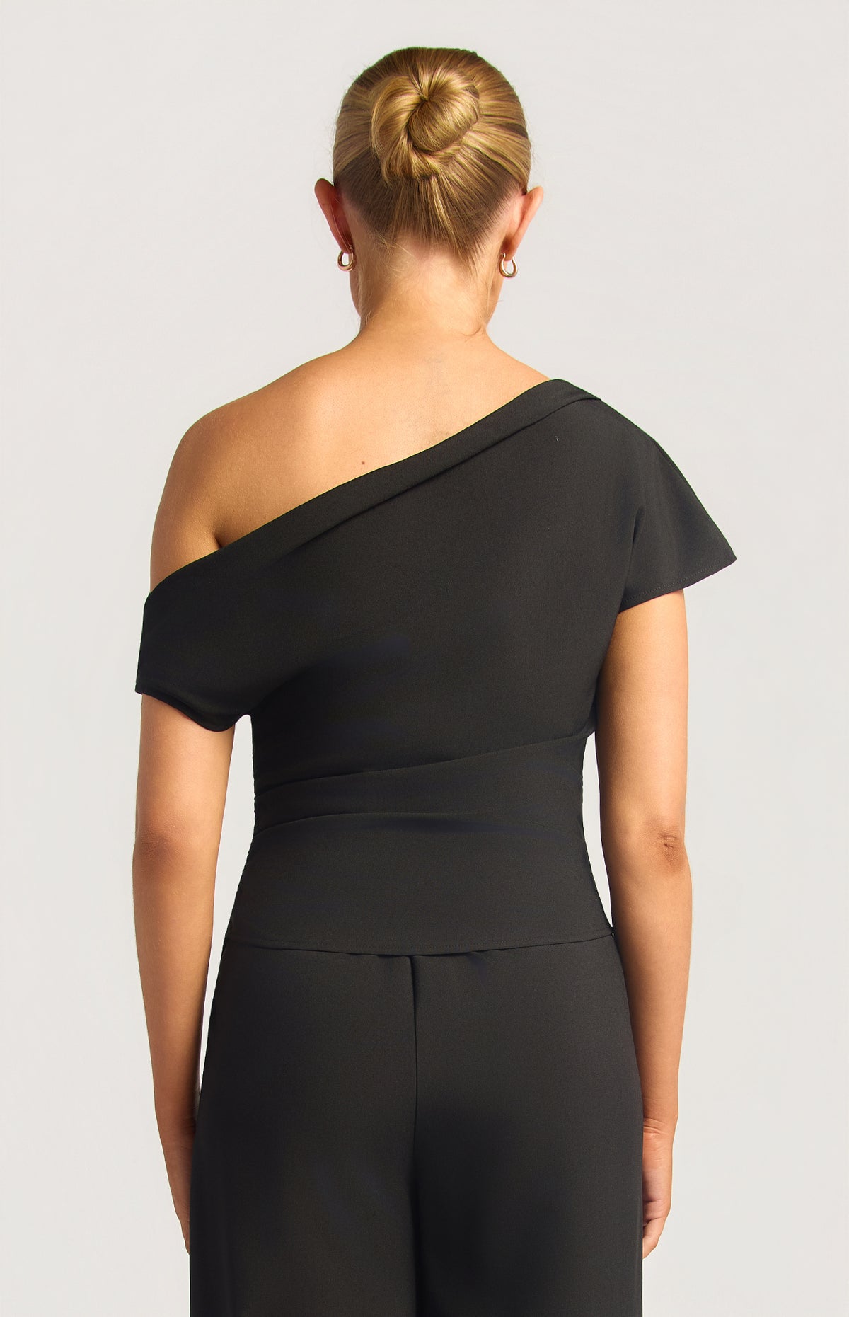 Dennie One-Shoulder Top - Black