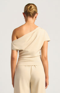 Dennie One-Shoulder Top - Oat