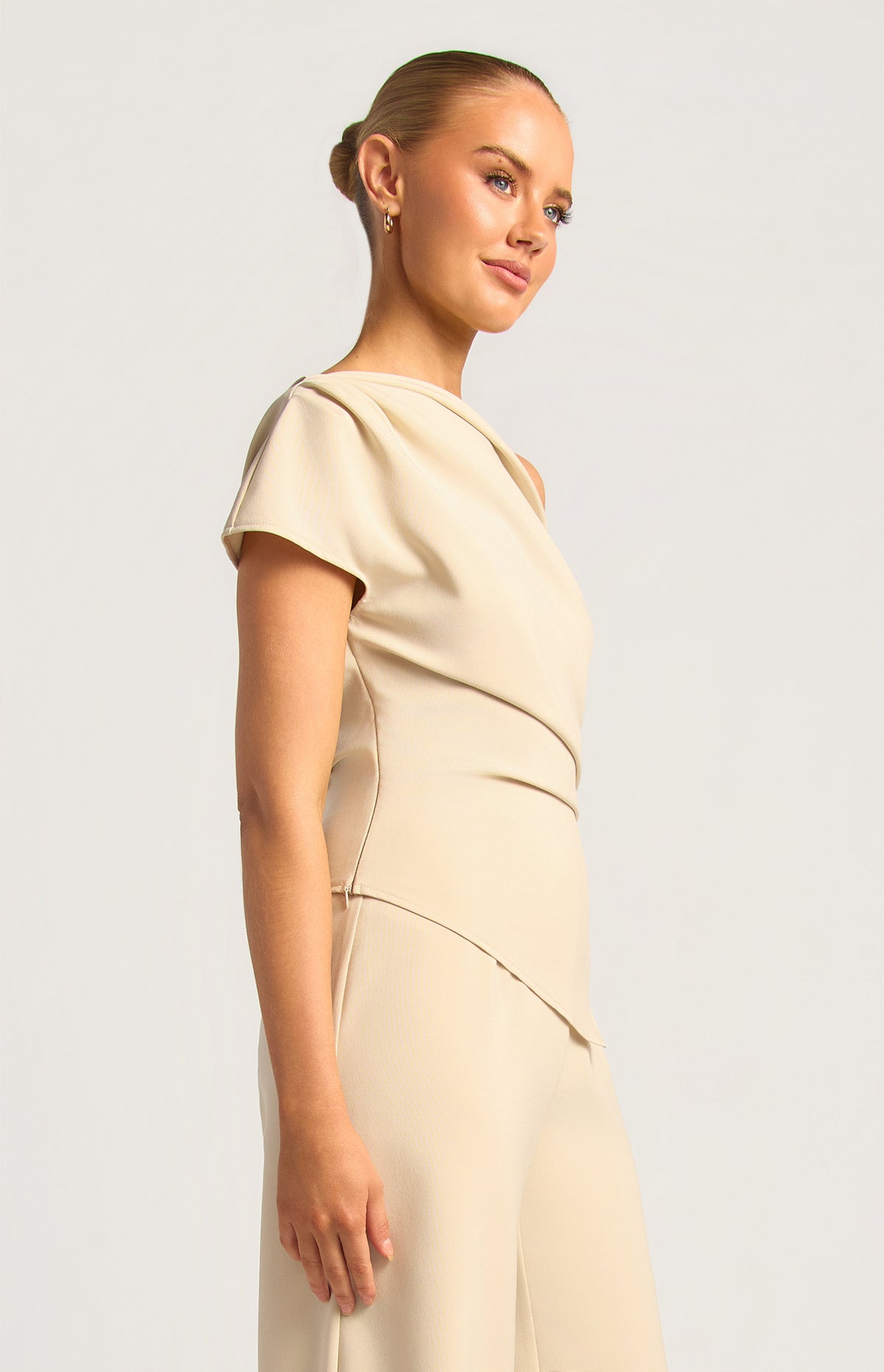 Dennie One-Shoulder Top - Oat