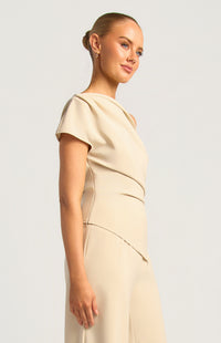 Dennie One-Shoulder Top - Oat
