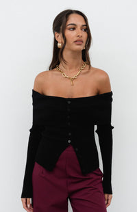 Sahara Long Sleeve Top - Black