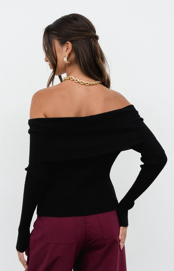 Sahara Long Sleeve Top - Black