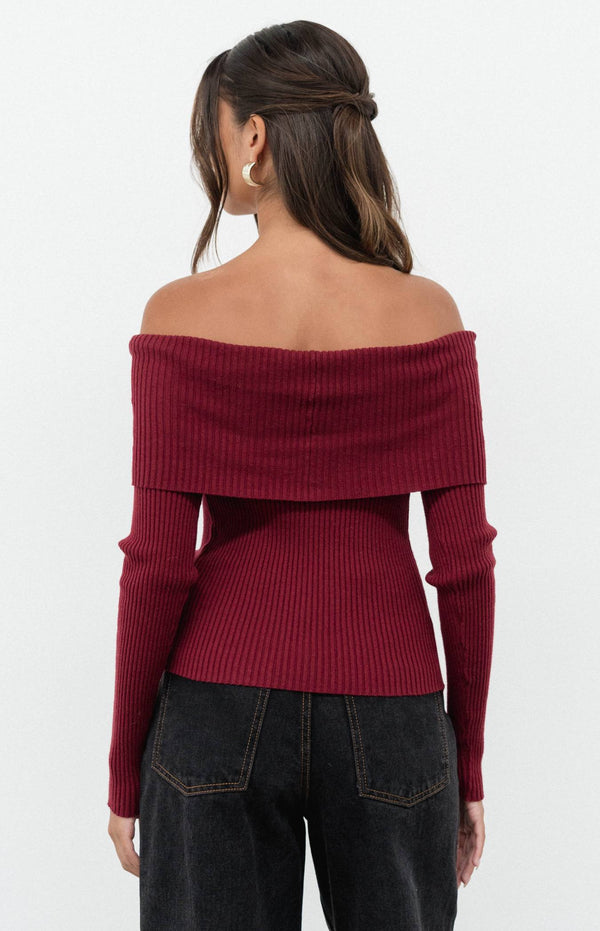 Sahara Long Sleeve Top - Wine
