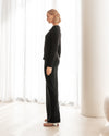 Candice Long Sleeve Top & Pants (Knit Set) - Black