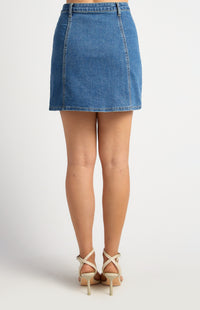 Venda Flap Pocket Denim Skirt