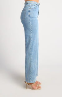 Xavier Wide Leg Jeans - Blue Denim