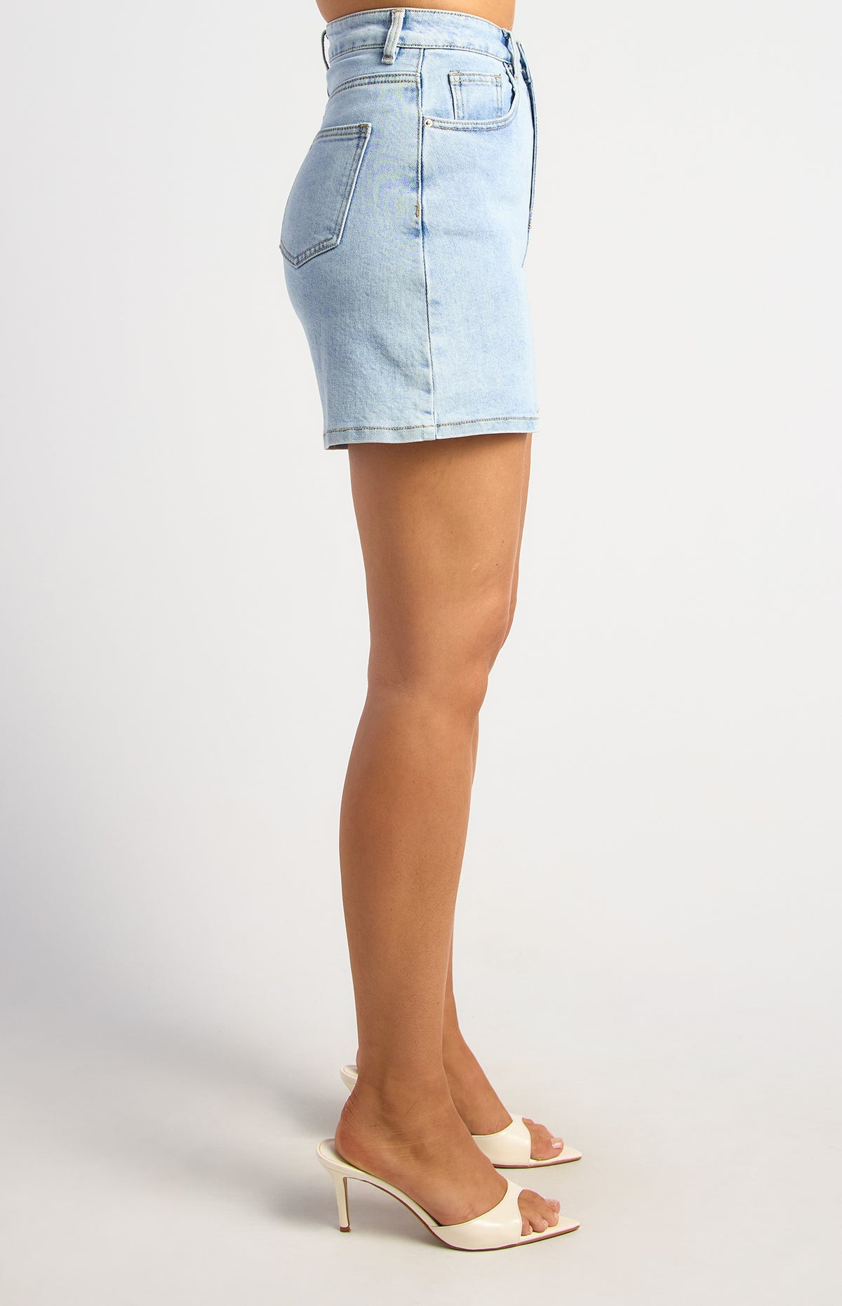 Justin High Waisted Denim Shorts