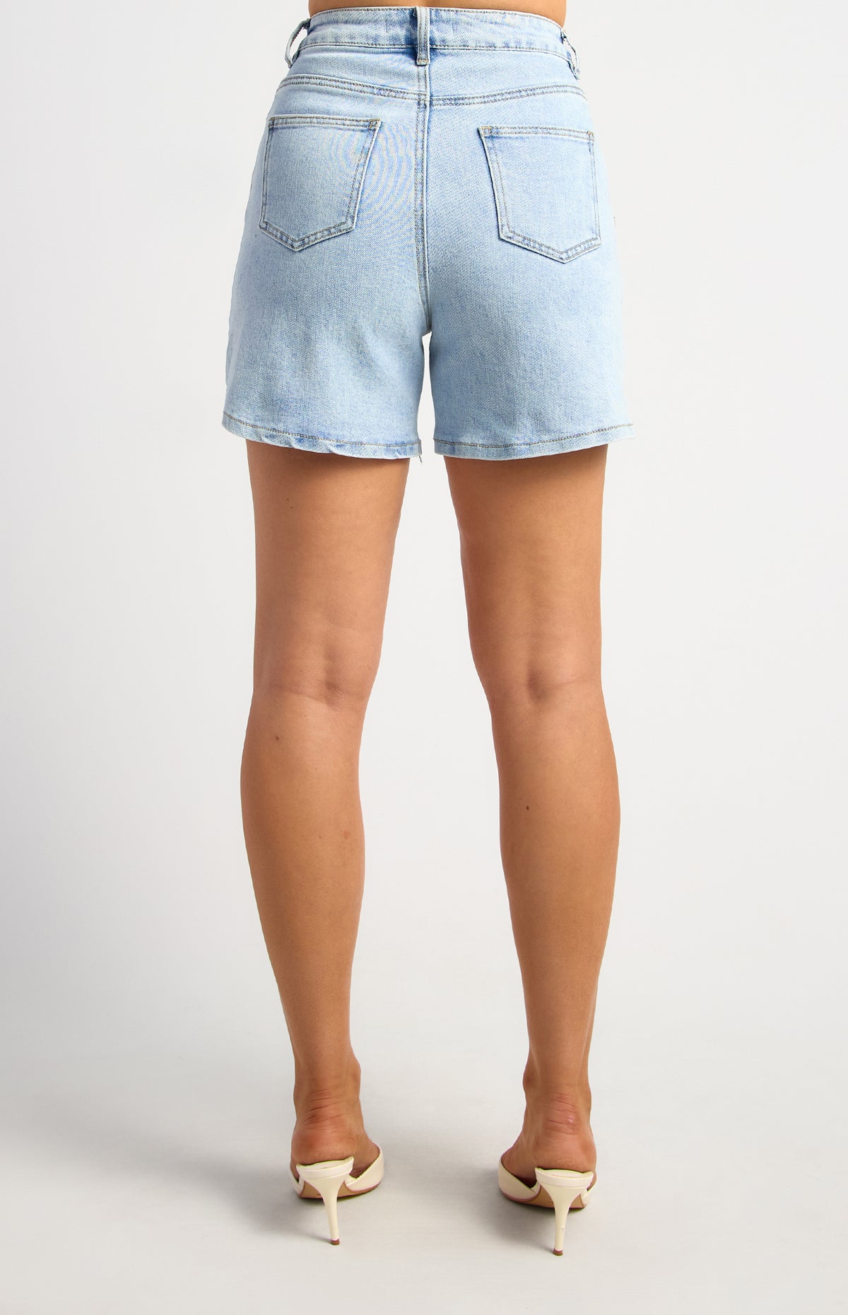 Justin High Waisted Denim Shorts