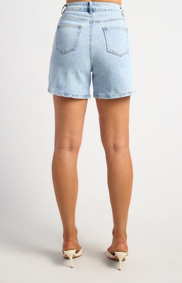 Justin High Waisted Denim Shorts