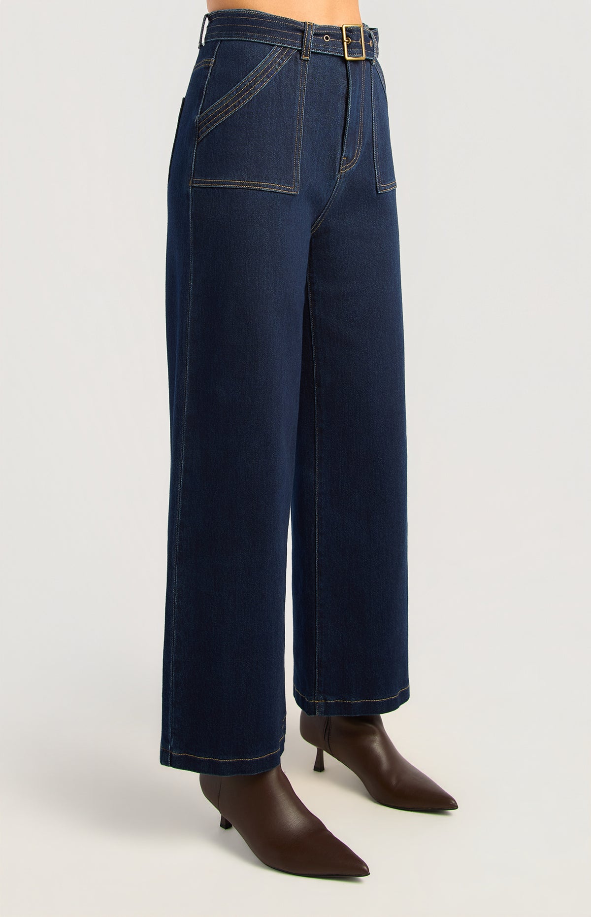Martinez Patch Pocket Jeans - Denim
