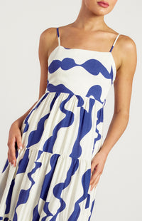 Miami Tie Back Midi Dress - Cobalt Blue