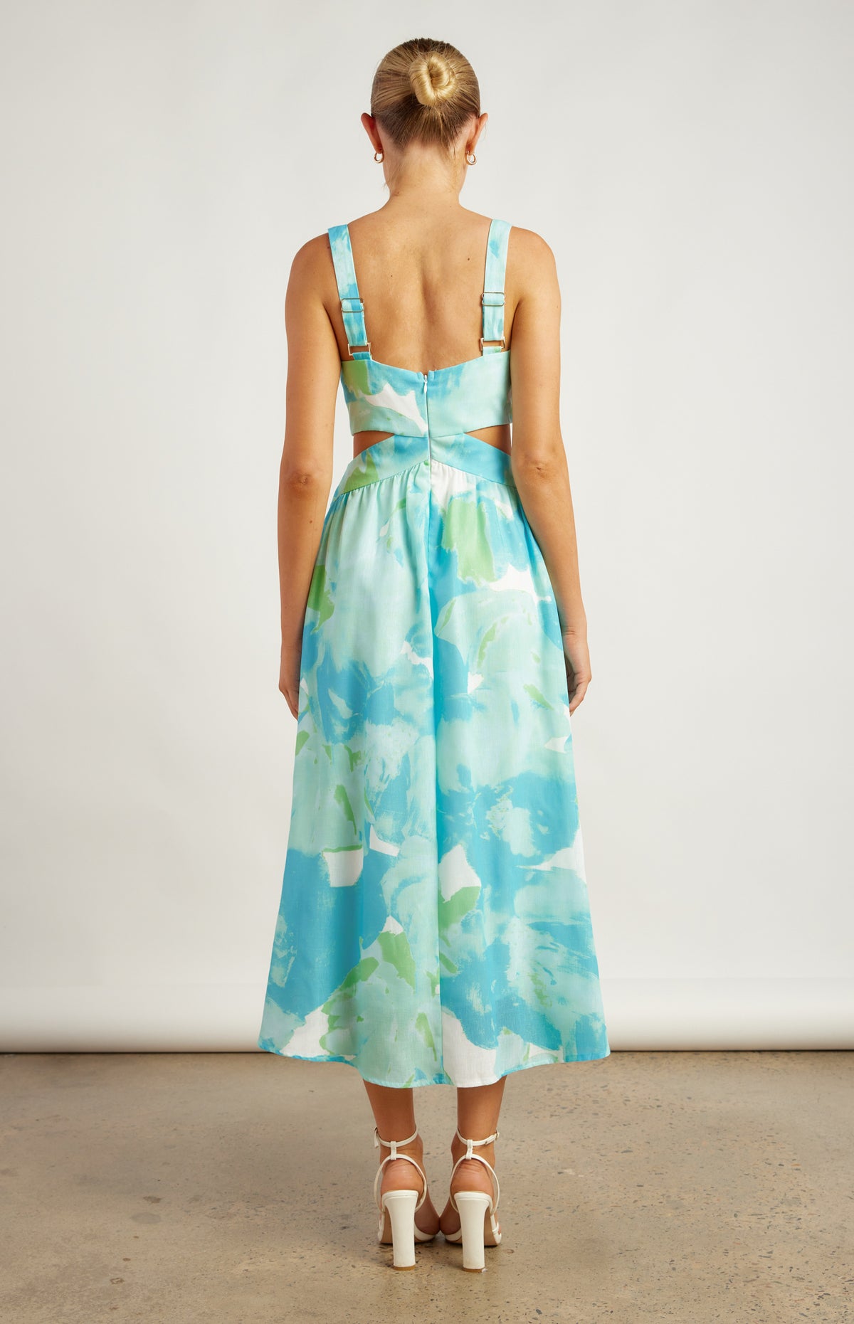 Stratton Midi Dress - Blue Green