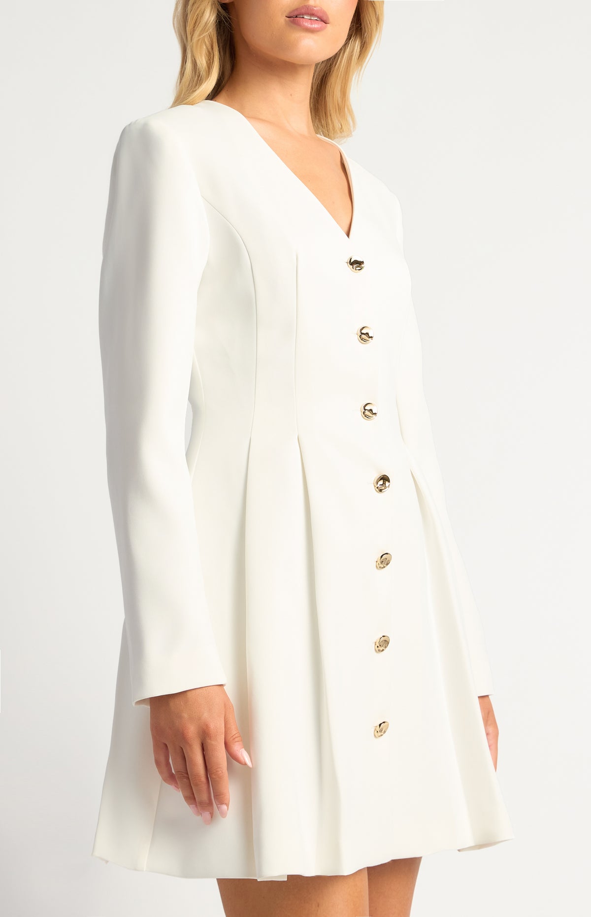 Zana Blazer Dress - White