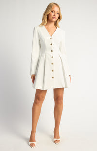 Zana Blazer Dress - White