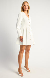 Zana Blazer Dress - White