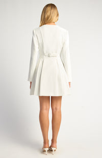 Zana Blazer Dress - White