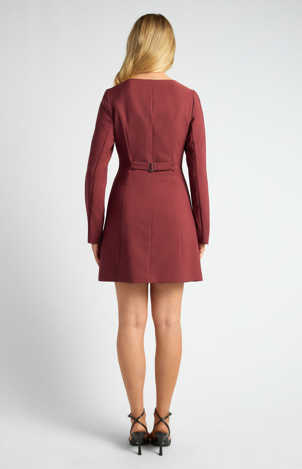 Carrigan Blazer Dress - Merlot