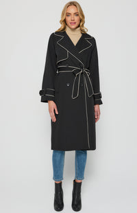 Jesinta Trench Coat - Black