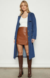 Sonia Trench Coat - Denim