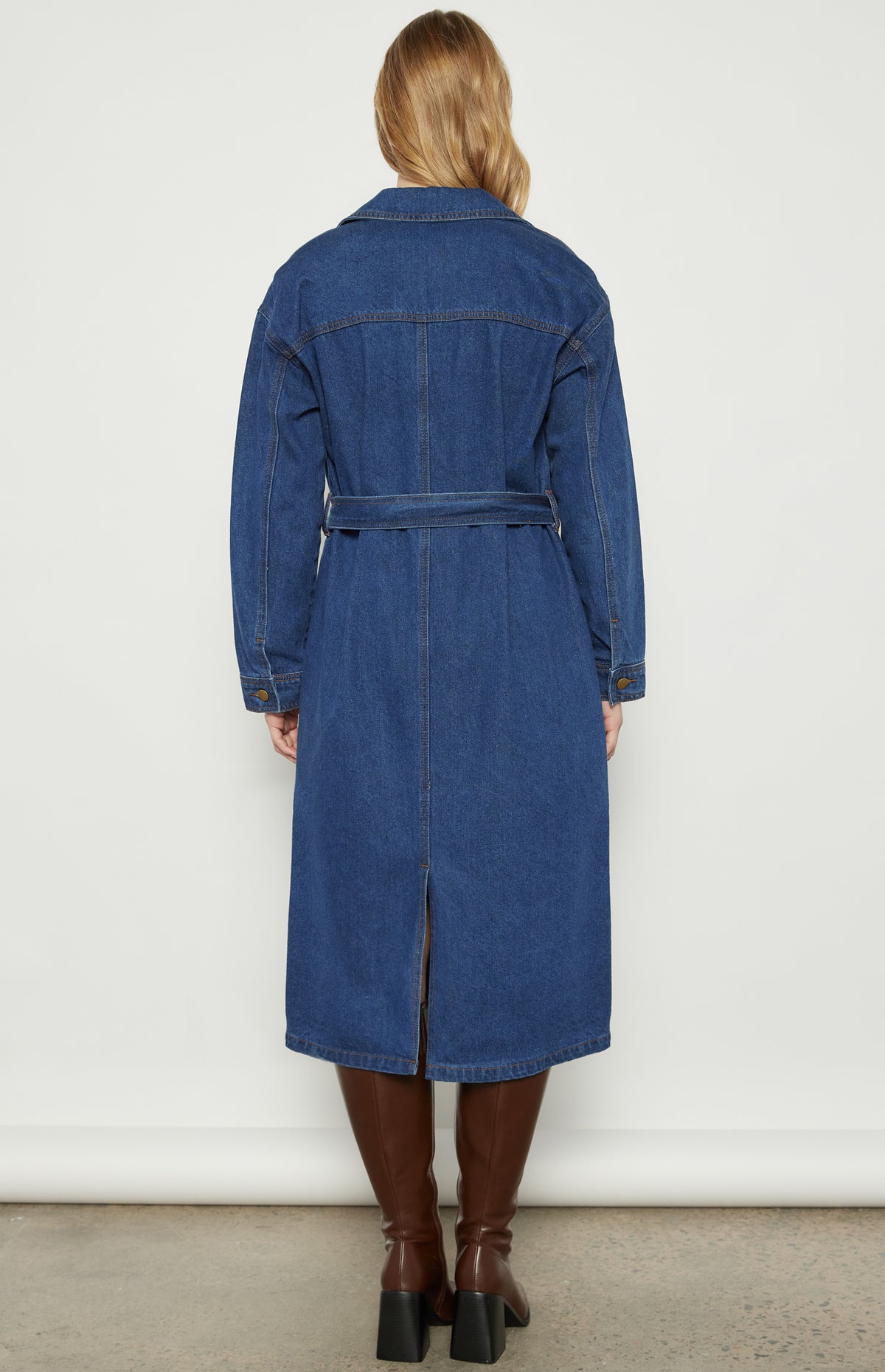 Sonia Trench Coat - Denim