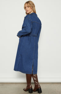 Sonia Trench Coat - Denim