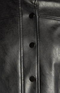 Brax Faux Leather Biker Jacket - Black