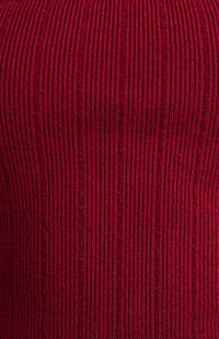 Jodi Long Sleeve Knit Top - Merlot