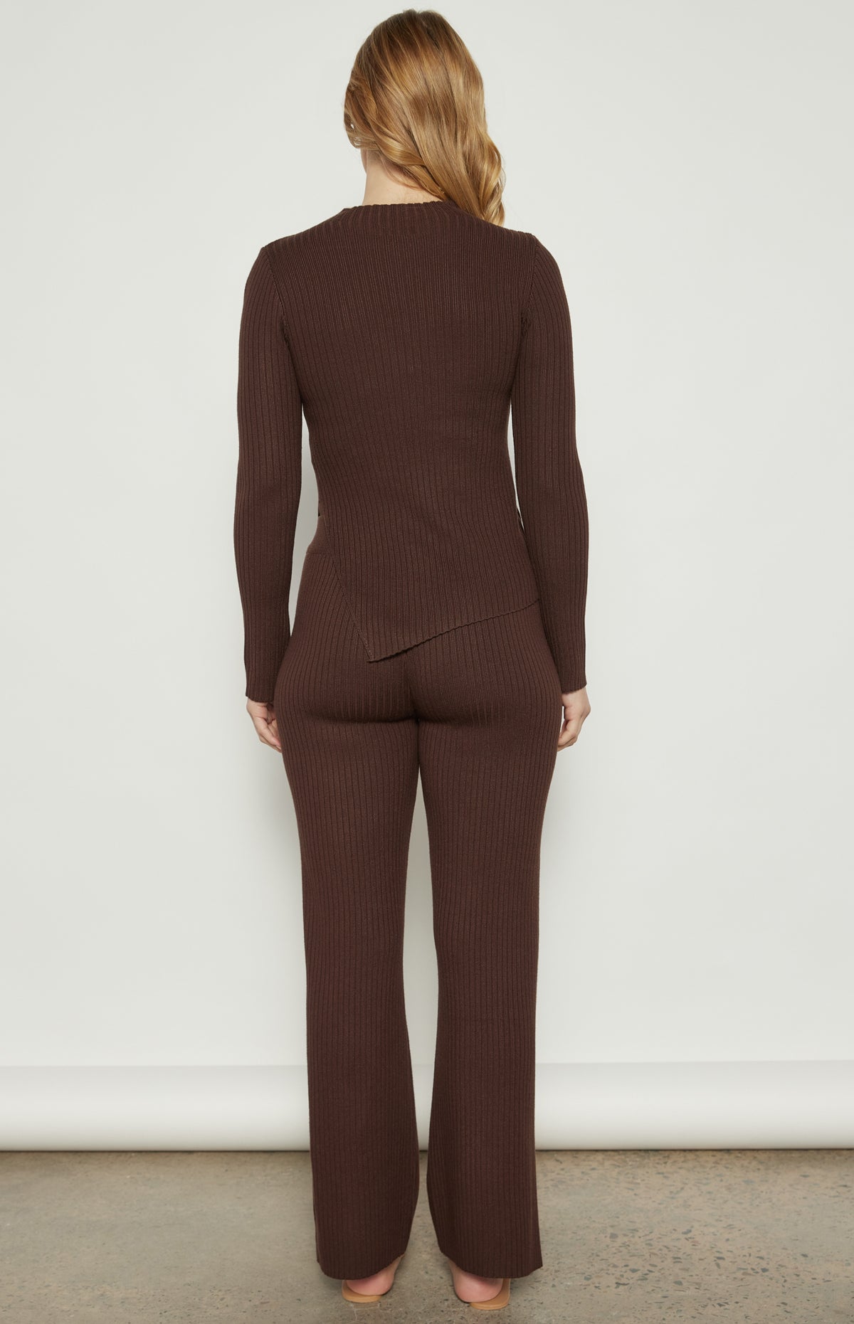 Beverly Top & Pants Knit Set - Espresso