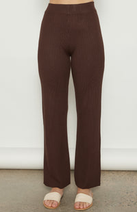 Beverly Top & Pants Knit Set - Espresso