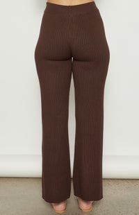 Beverly Top & Pants Knit Set - Espresso