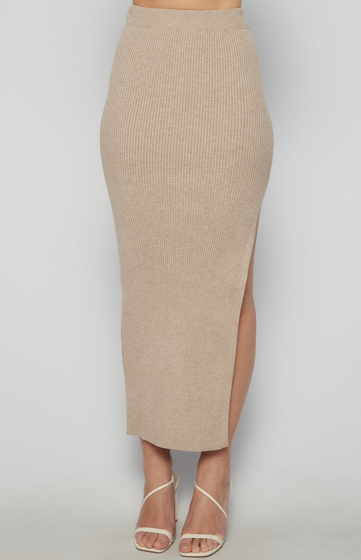 Lorri Knit Maxi Skirt - Oat Marl
