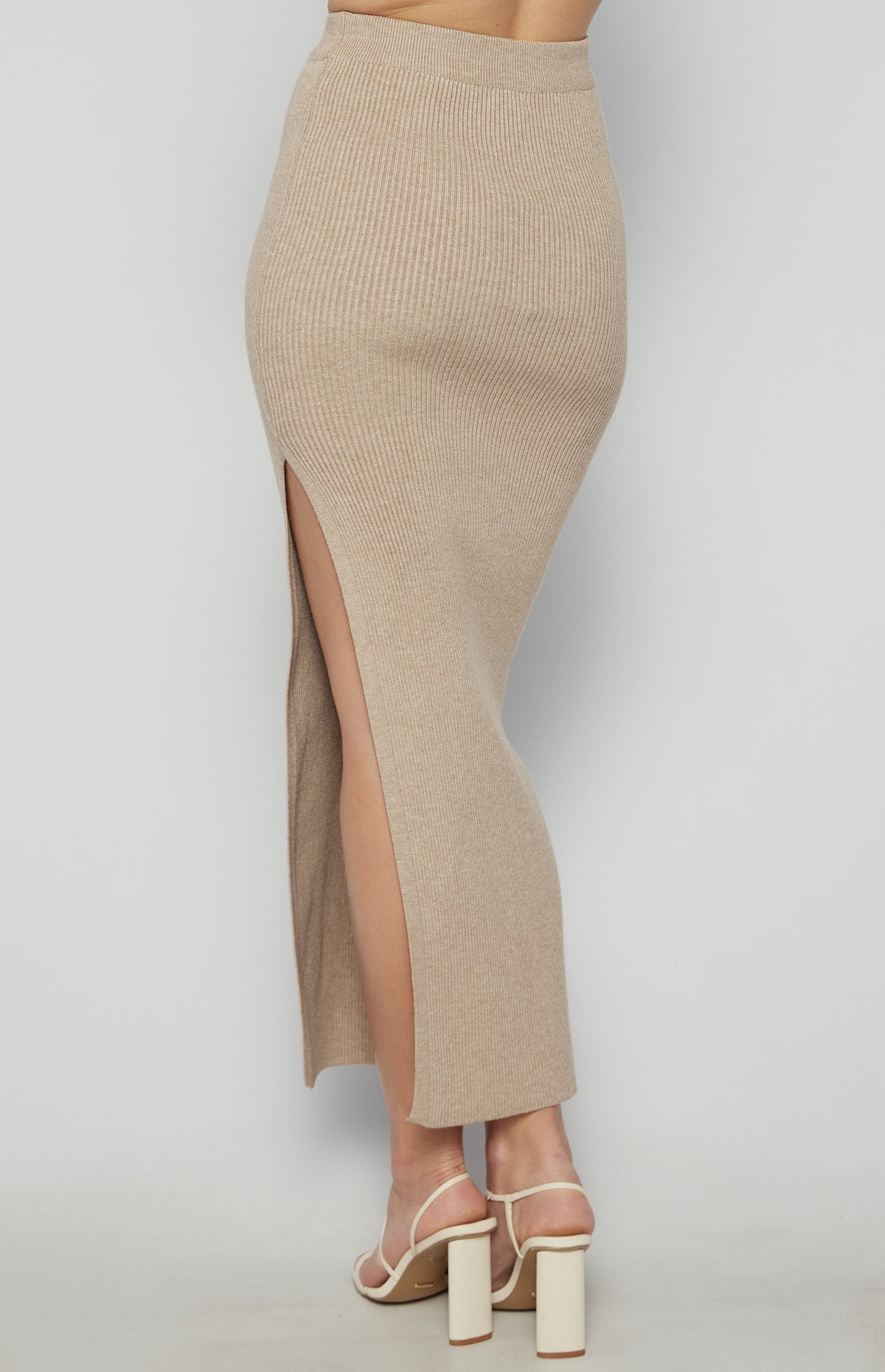 Lorri Knit Maxi Skirt - Oat Marl