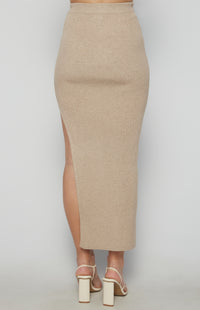 Lorri Knit Maxi Skirt - Oat Marl