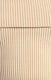 Presley Off-Shoulder Knit Bodysuit - Almond