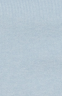 Monika Cropped Top & Mini Skirt Knit Set - Pale Blue