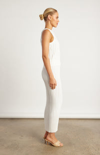 Brandi Top & Skirt Knit Set - White
