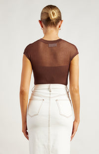 Jeneve Knit Top - Chocolate