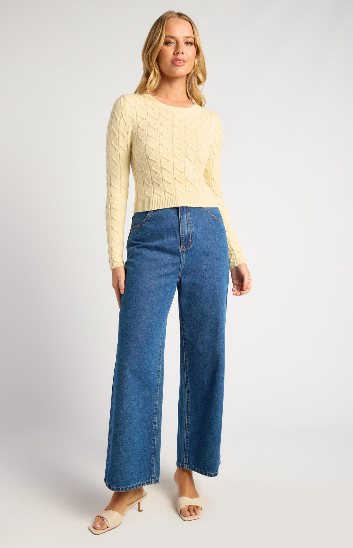 Odile Long Sleeve Knit Top - Lemon