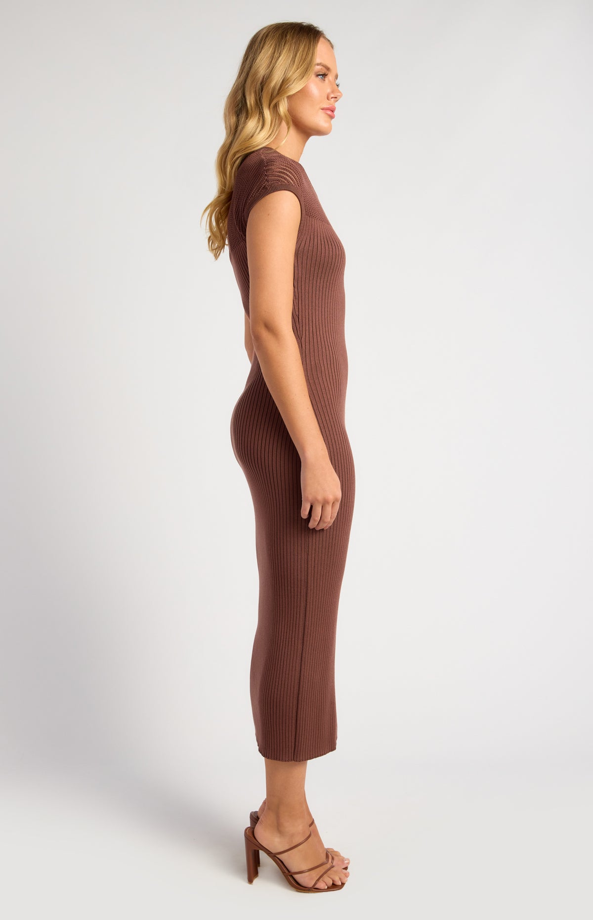 Meryn Knit Midi Dress - Chocolate