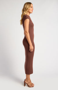 Meryn Knit Midi Dress - Chocolate