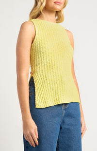Toshie Sleeveless Knit Top - Lemon