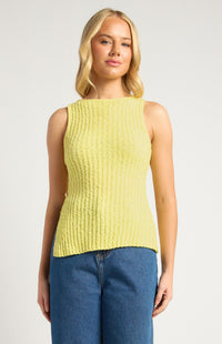 Toshie Sleeveless Knit Top - Lemon