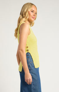 Toshie Sleeveless Knit Top - Lemon