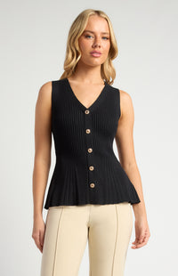 Mandie Knit Vest - Black