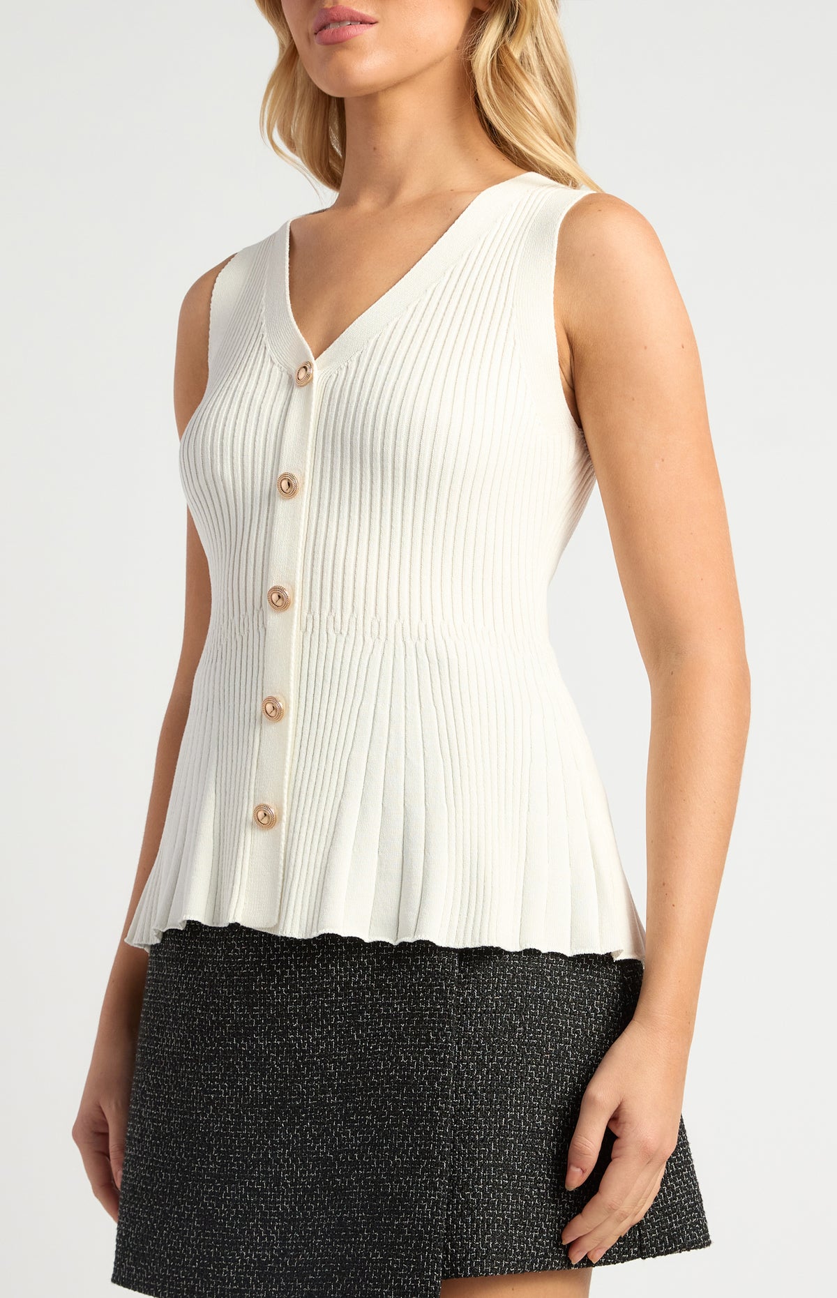 Mandie Knit Vest - White