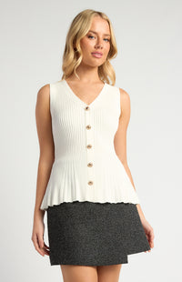 Mandie Knit Vest - White