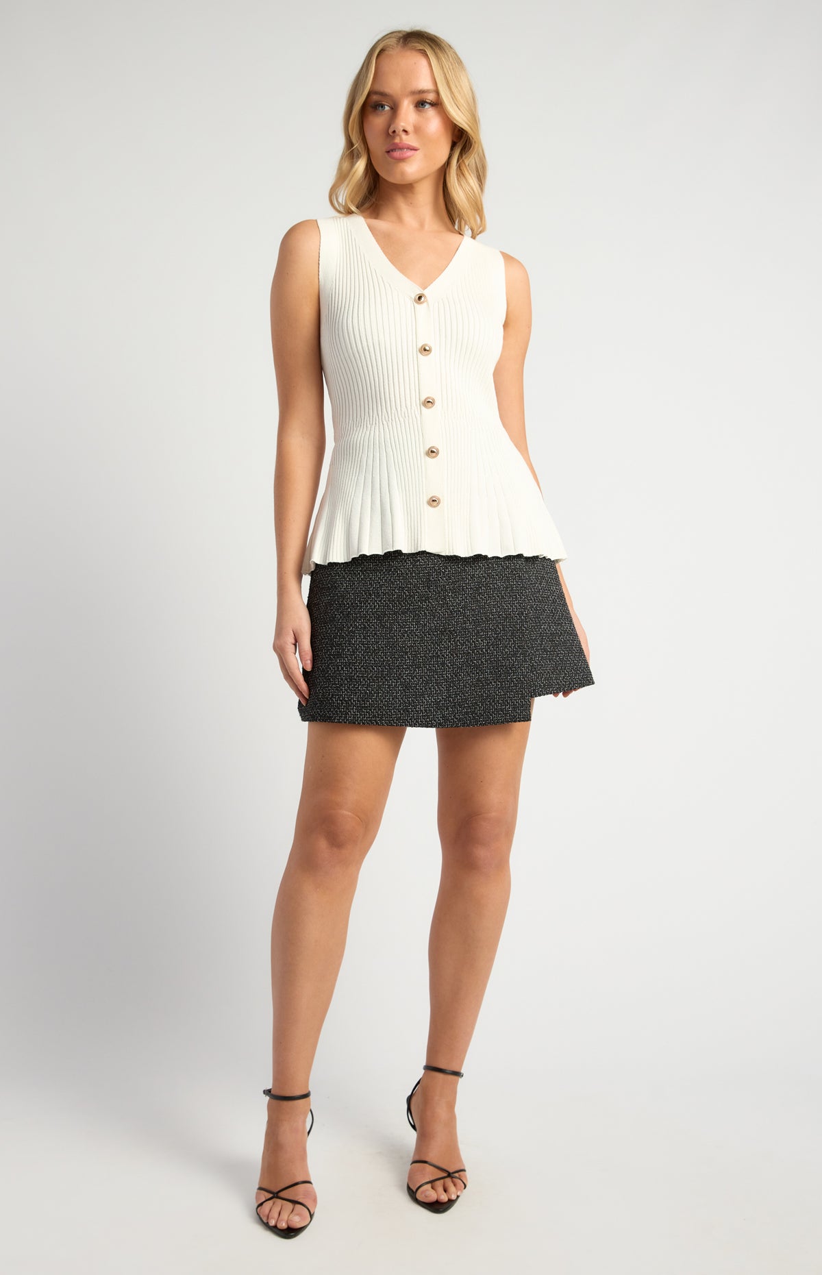 Mandie Knit Vest - White