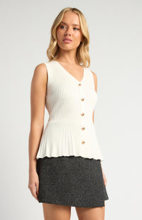 Mandie Knit Vest - White
